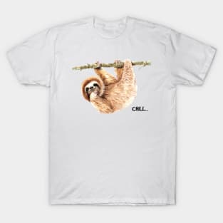 Sloth Hand Drawn Chill T-Shirt